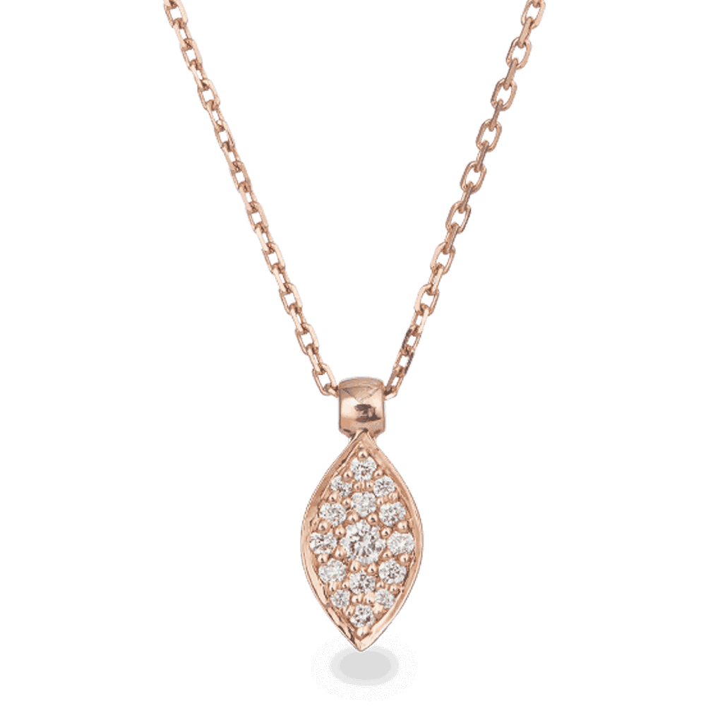 18ct Rose Gold Diamond Necklace 27736 - 18ct Rose Gold Diamond Necklace