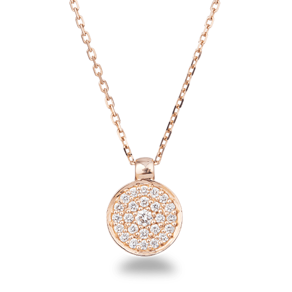 18ct Rose Gold Diamond Necklace 28576 - 18ct Rose Gold Diamond Necklace