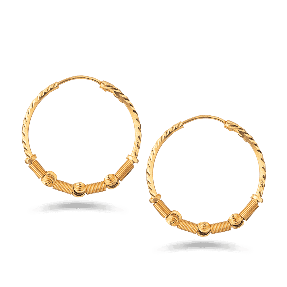 22 Carat Gold Hoop Earring 25282 - 22 Carat Gold Hoop Earring