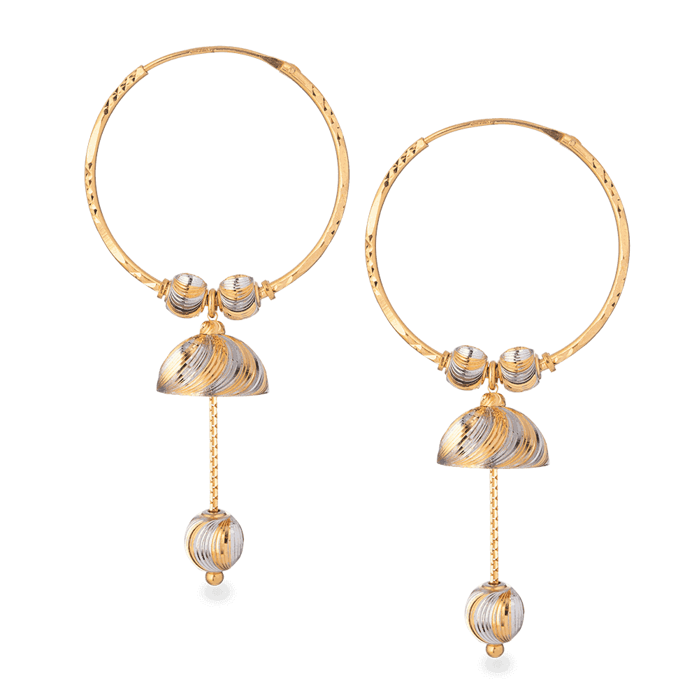 22ct Gold Hoop Earring 27991 - 22ct Gold Hoop Earring