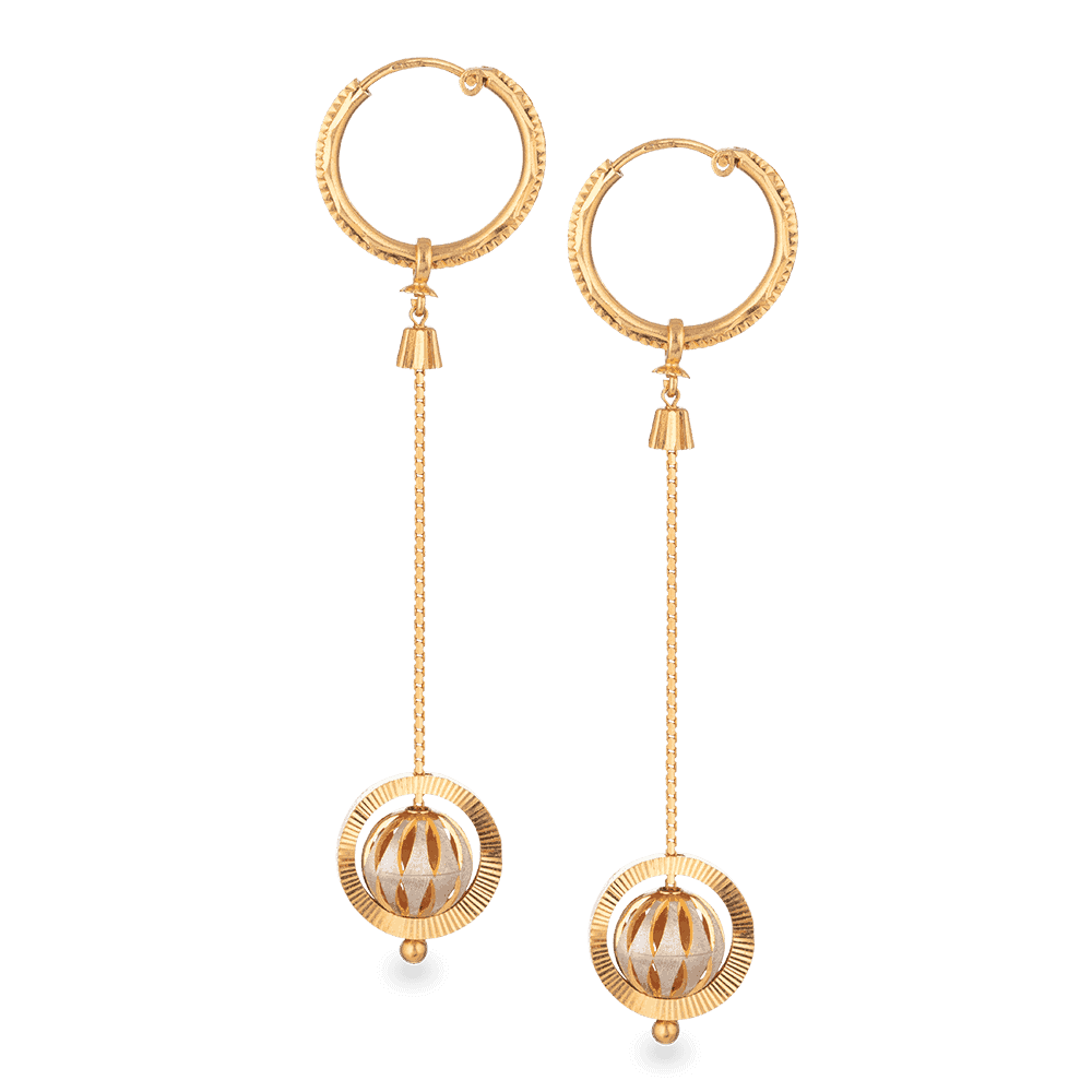 22ct Gold Hoop Earring 27999 - 22ct Gold Hoop Earring