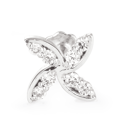18ct White Gold Nose Pin