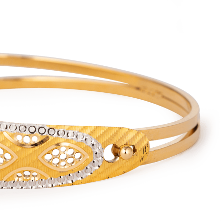 22ct Gold Kada Fancy Modern Bangle