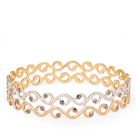 22ct Gold Kada Fancy Modern Bangle