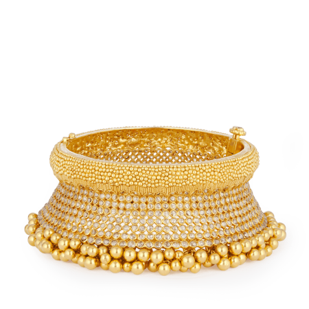 22ct Gold Bridal Cuff Bangle | Diya Collection