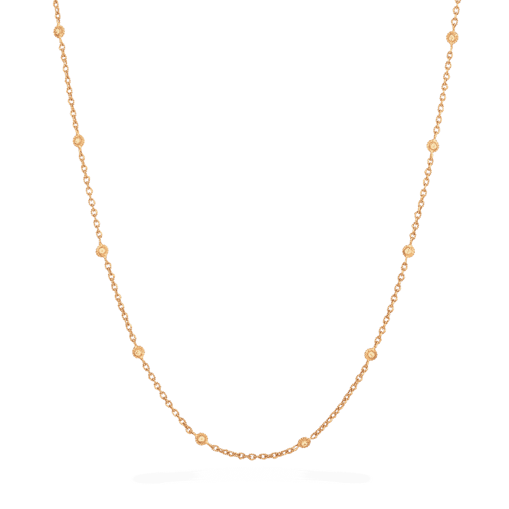 Anusha 22ct Gold Chain With Polki Stones, 22 Inches 27804 - Anusha 22ct Gold Chain With Polki Stones, 22 Inches