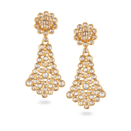 Diya 22ct Gold Uncut Polki Earrings