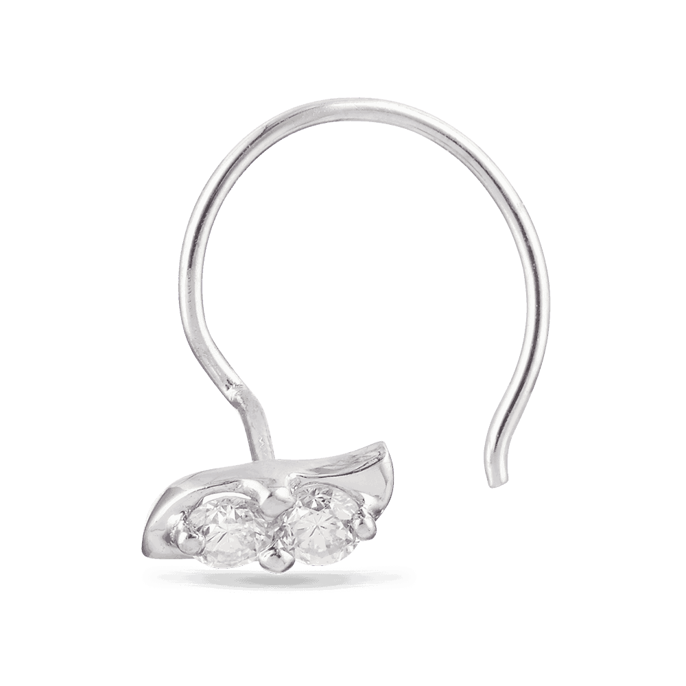 18ct White Gold Diamond Nose Pin 28104 - 18ct White Gold Diamond Nose Pin