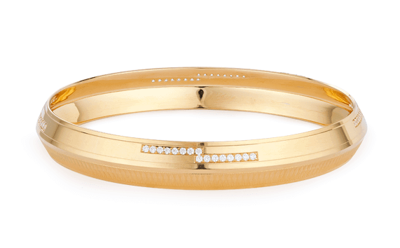 Mens Kara in 22ct gold with Rhodium Plating - Mens Kara in 22ct gold with Rhodium Plating
