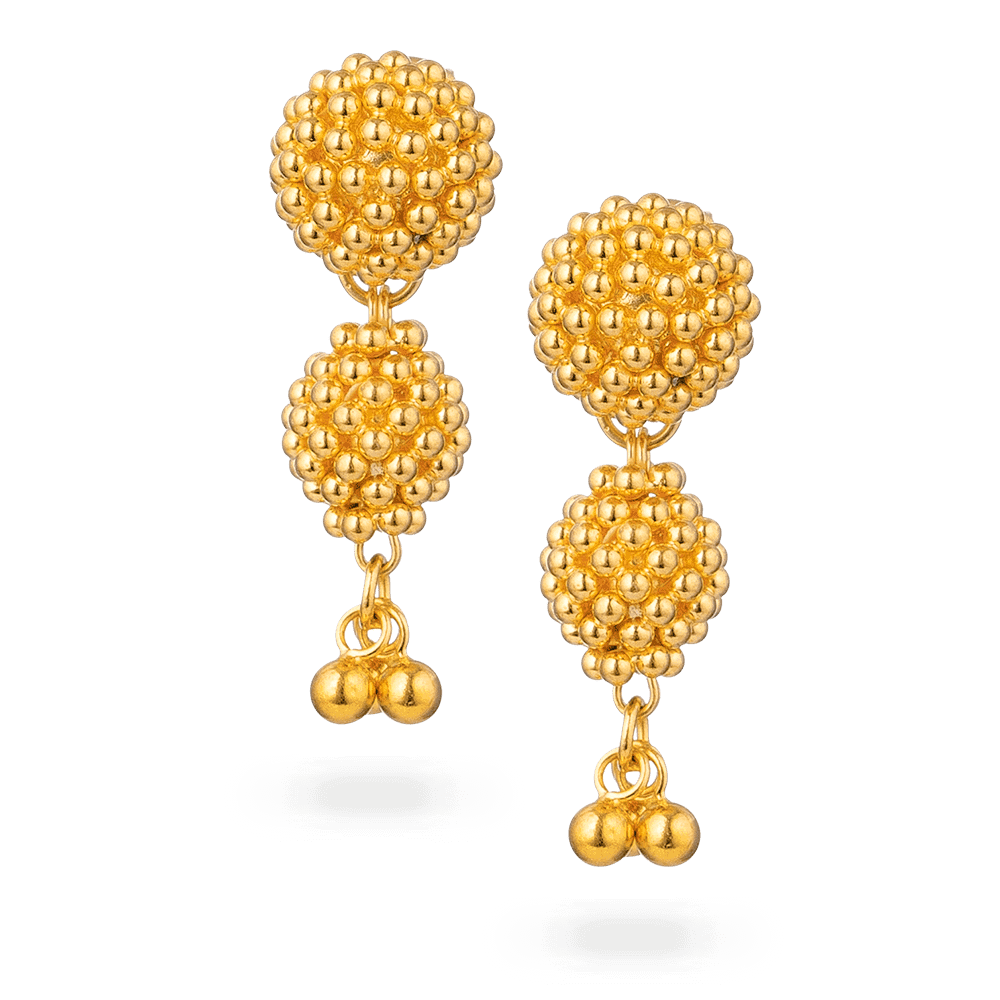 22ct Gold Bridal Earring 30730 - 22ct Gold Bridal Earring