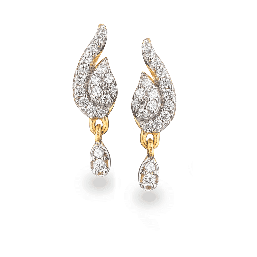 22ct Gold Tear-Drop CZ Stud 27911 - 22ct Gold Tear-Drop CZ Stud