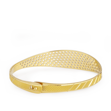 22ct Gold Bangle With Rhodium Finish