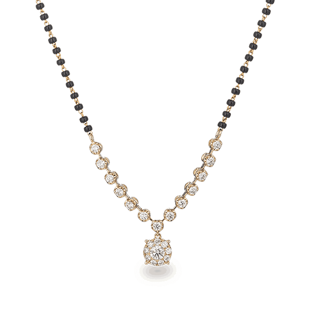 18ct Yellow Gold Mangalsutra with Diamonds 28456 - 18ct Yellow Gold Mangalsutra with Diamonds