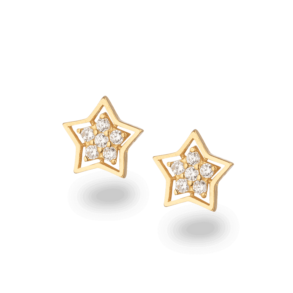 22ct Star Stud Star Earrings 30866 to 30877 - 22ct Star Stud Star Earrings