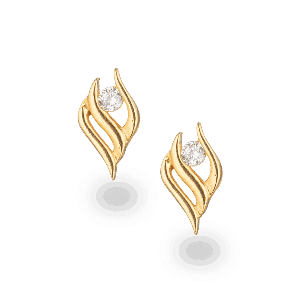 22ct Gold CZ Earring 28530 - 22ct Gold CZ Earring