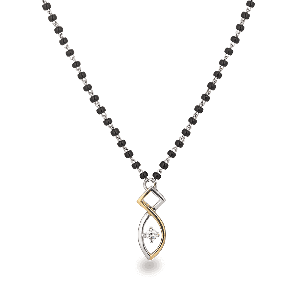 18ct White Gold Mangalsutra Chain with Diamond 5565 - 18ct White Gold Mangalsutra Chain with Diamond