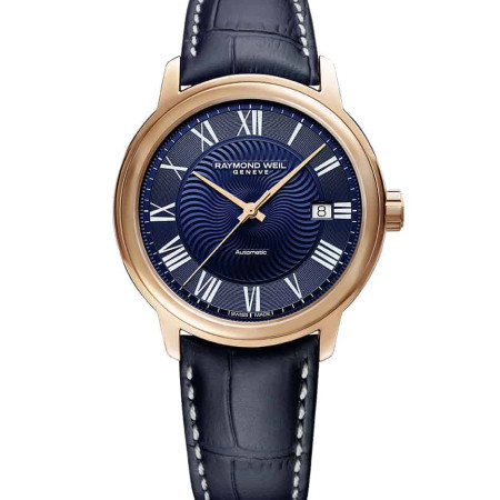 Maestro Blues' Men's Automatic Rose Tone Watch