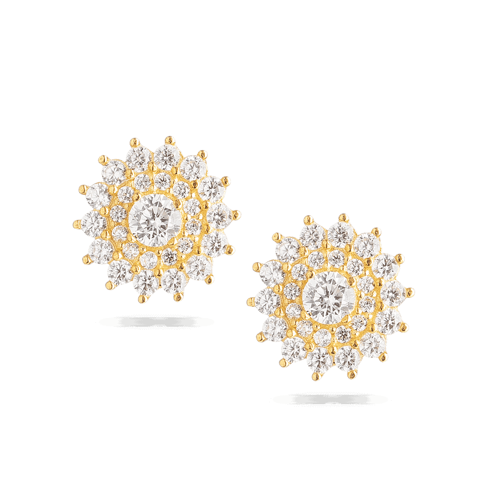 Indian Gold Earrings In 22ct 28639 - Indian Gold Earrings In 22ct
