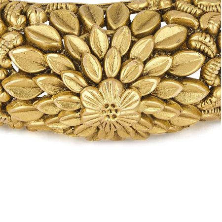 22 Carat Gold Kada With Antique Finish