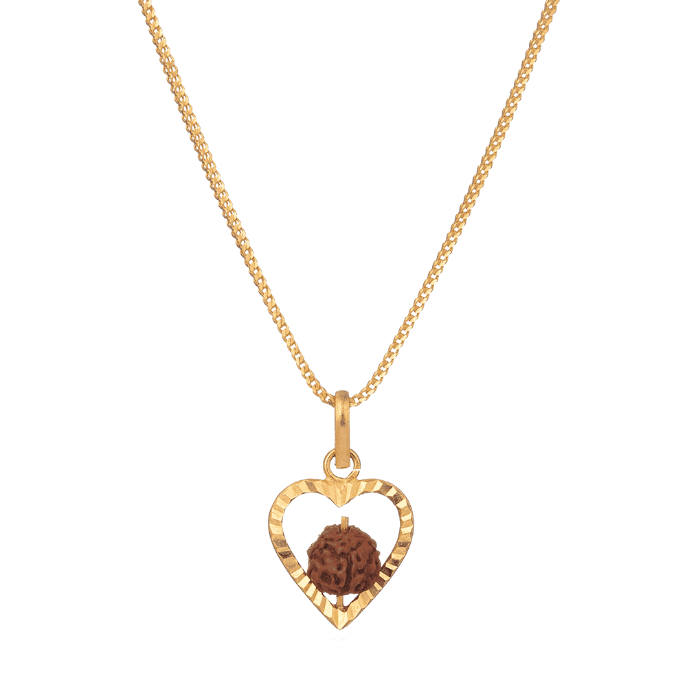 Rudraksha 22k clearance gold pendant