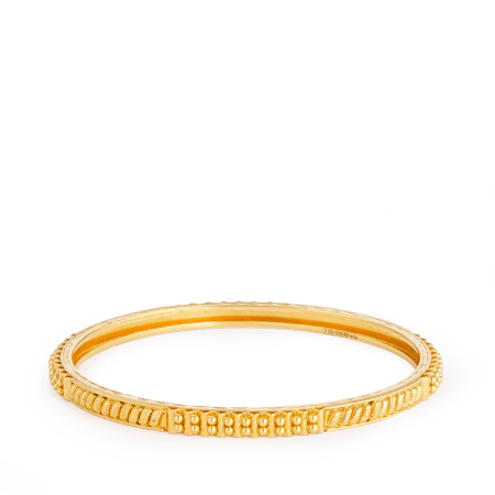22Kt Yellow Gold Bangle | Daily Wear | Size 2.4