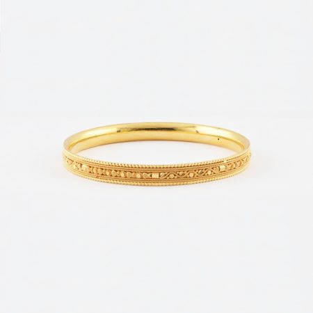 Solid Gold Bangle in 22ct | Daily Wear | Size 2.6