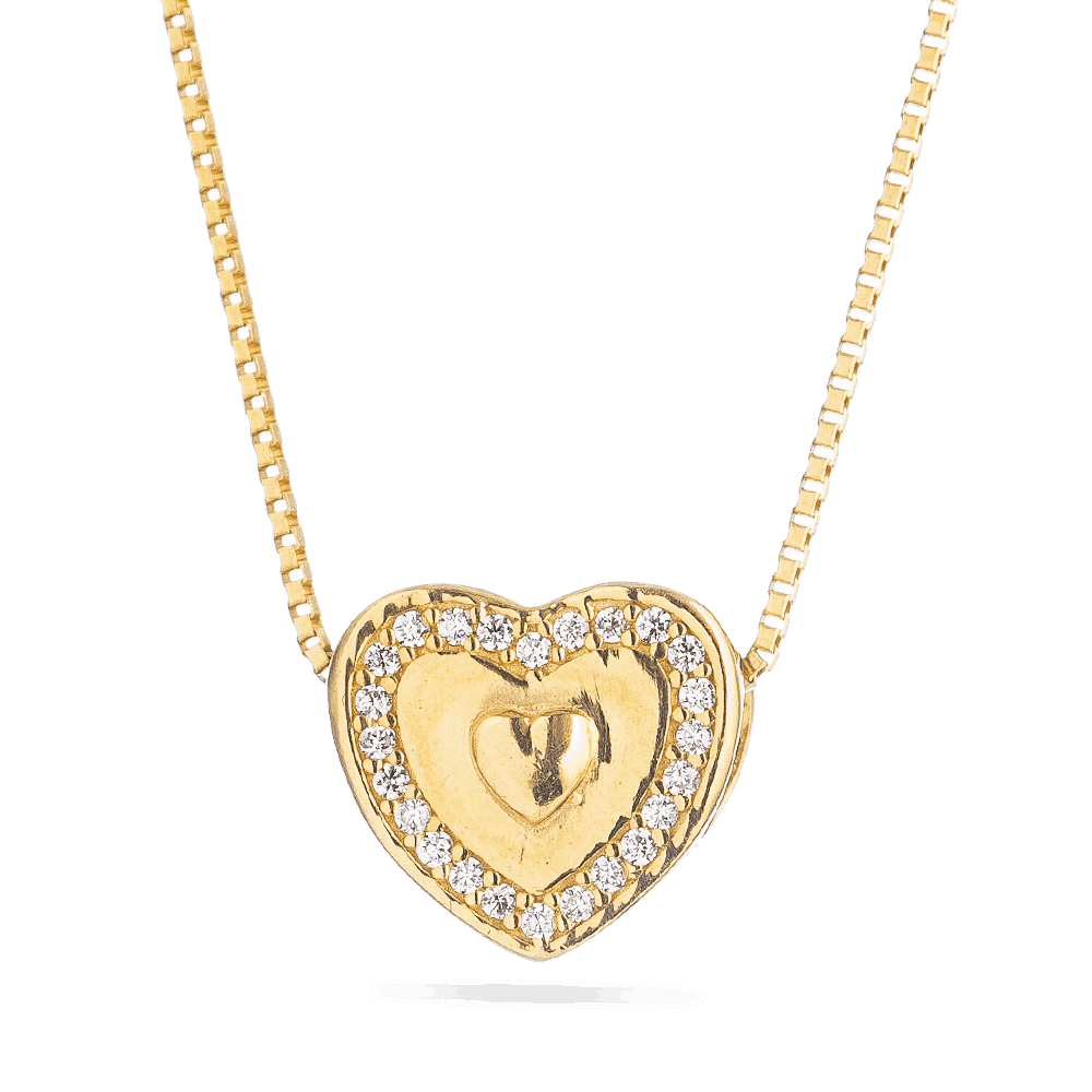 Heart Shaped Pendant in 22kt Yellow Gold Heart 1 - Heart Shaped Pendant in 22kt Yellow Gold