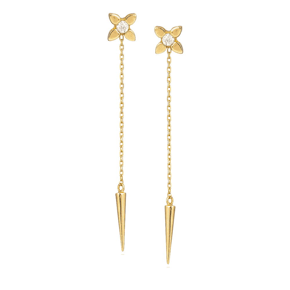 Indian Earrings With CZ Stones 28538 - Indian Earrings With CZ Stones