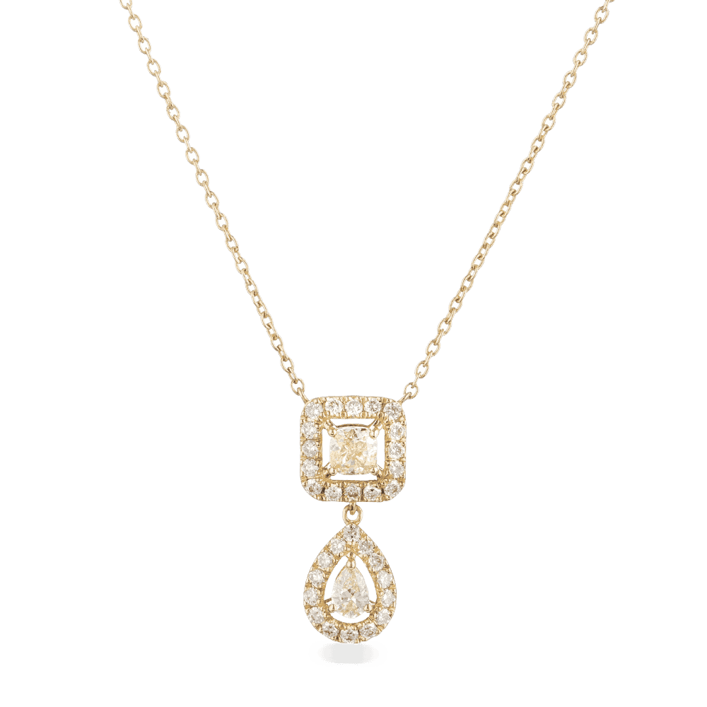 18 Carat Yellow Gold Diamond Necklace - £1425.00.00 (SKU:28544)