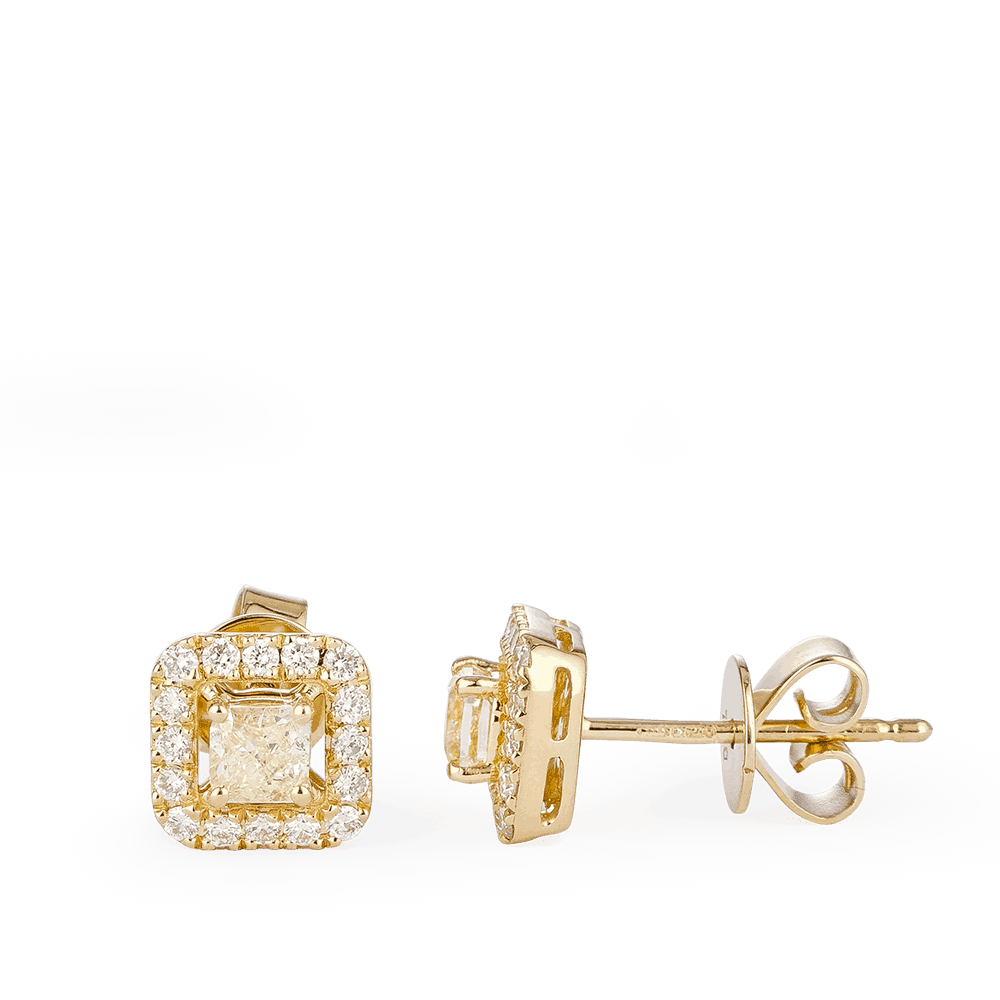 18 Carat Yellow Gold Diamond Studs 28548 - 18 Carat Yellow Gold Diamond Studs