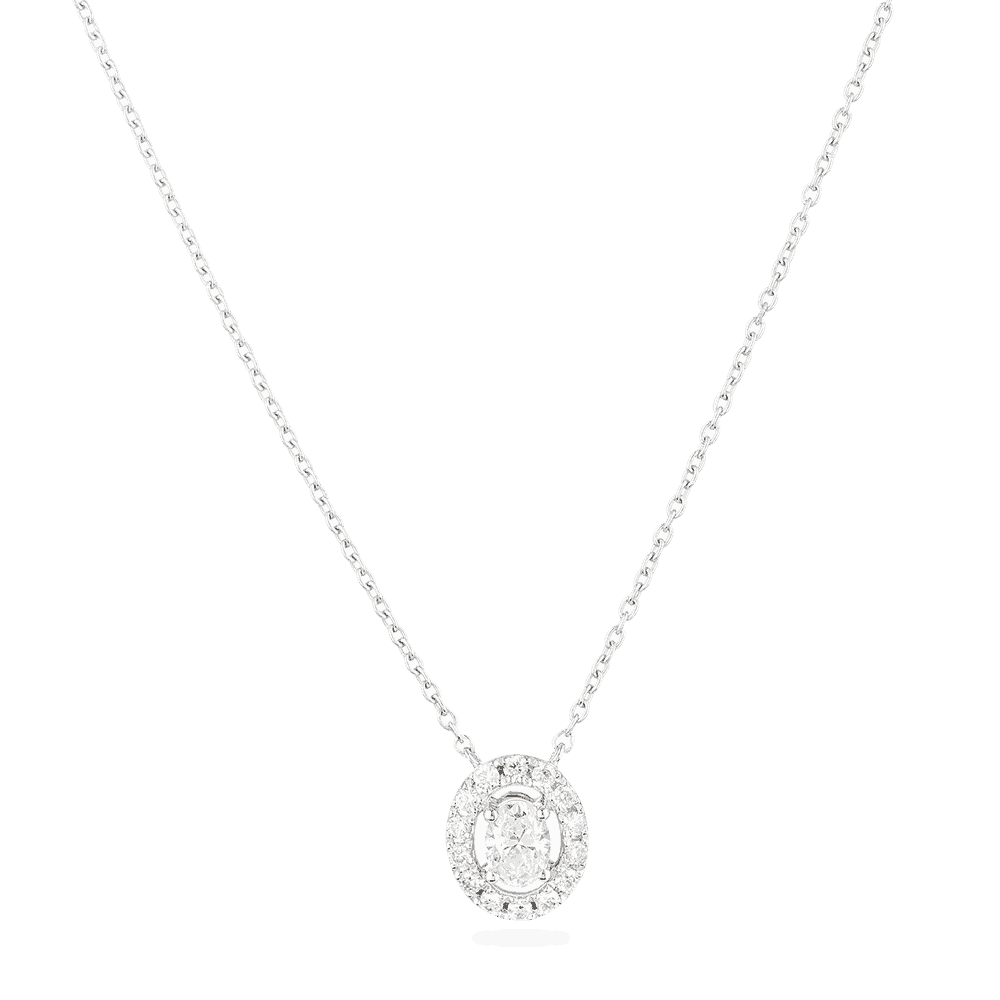 White Gold Diamond Necklace 28561 - White Gold Diamond Necklace