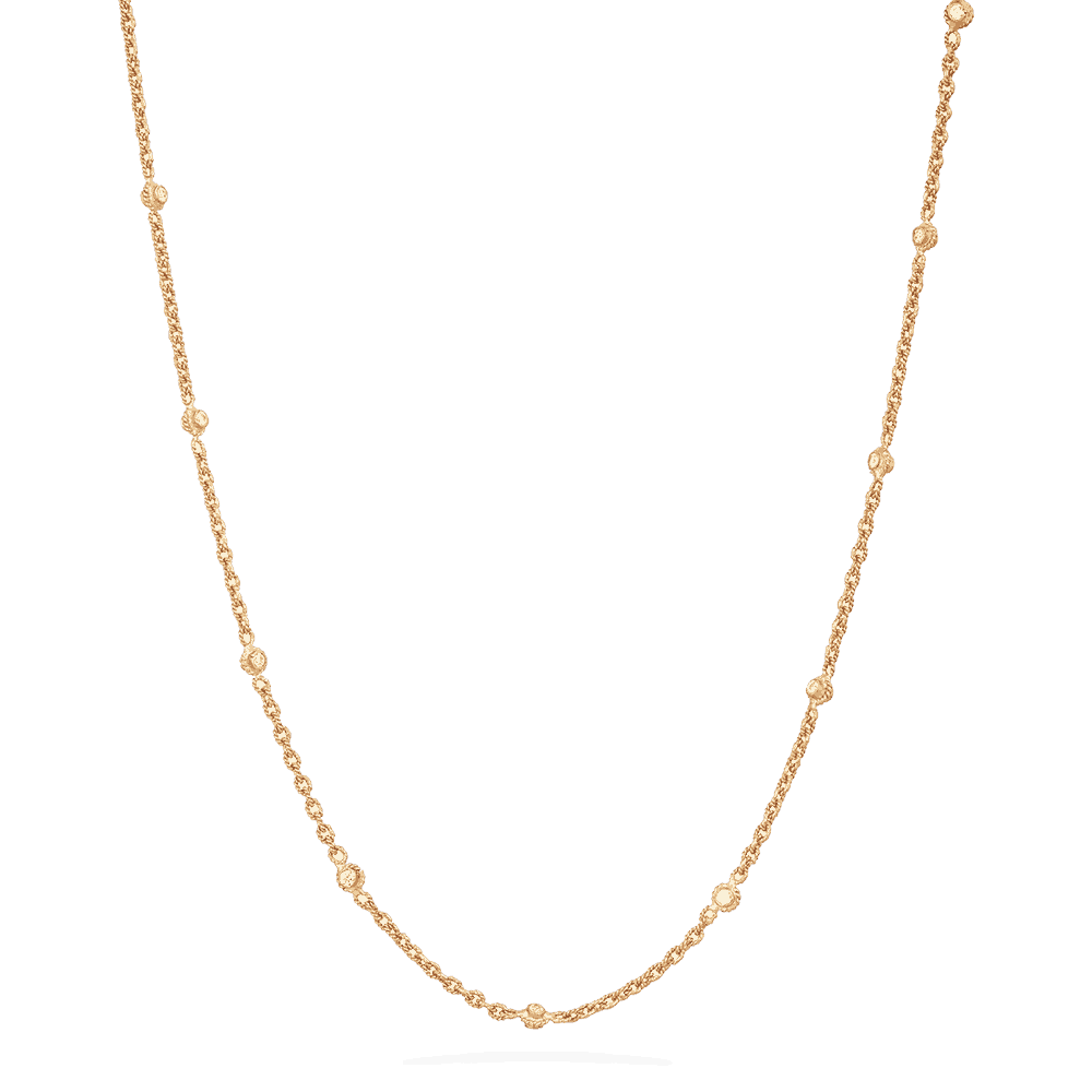 22 carat Gold Chain with Polki Stones 31717 - 22 carat Gold Chain with Polki Stones