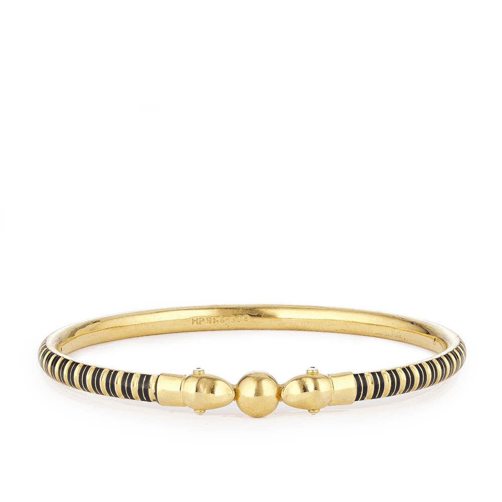 22ct Gold Bangle With Enamel work 28967 - 22ct Gold Bangle With Enamel work