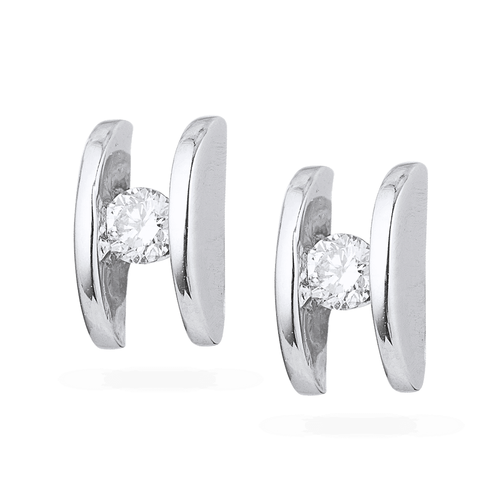 18ct White Gold Diamond Stud Earring 5558 - 18ct White Gold Diamond Stud Earring
