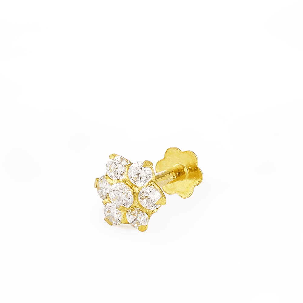 Asian gold shop nose stud