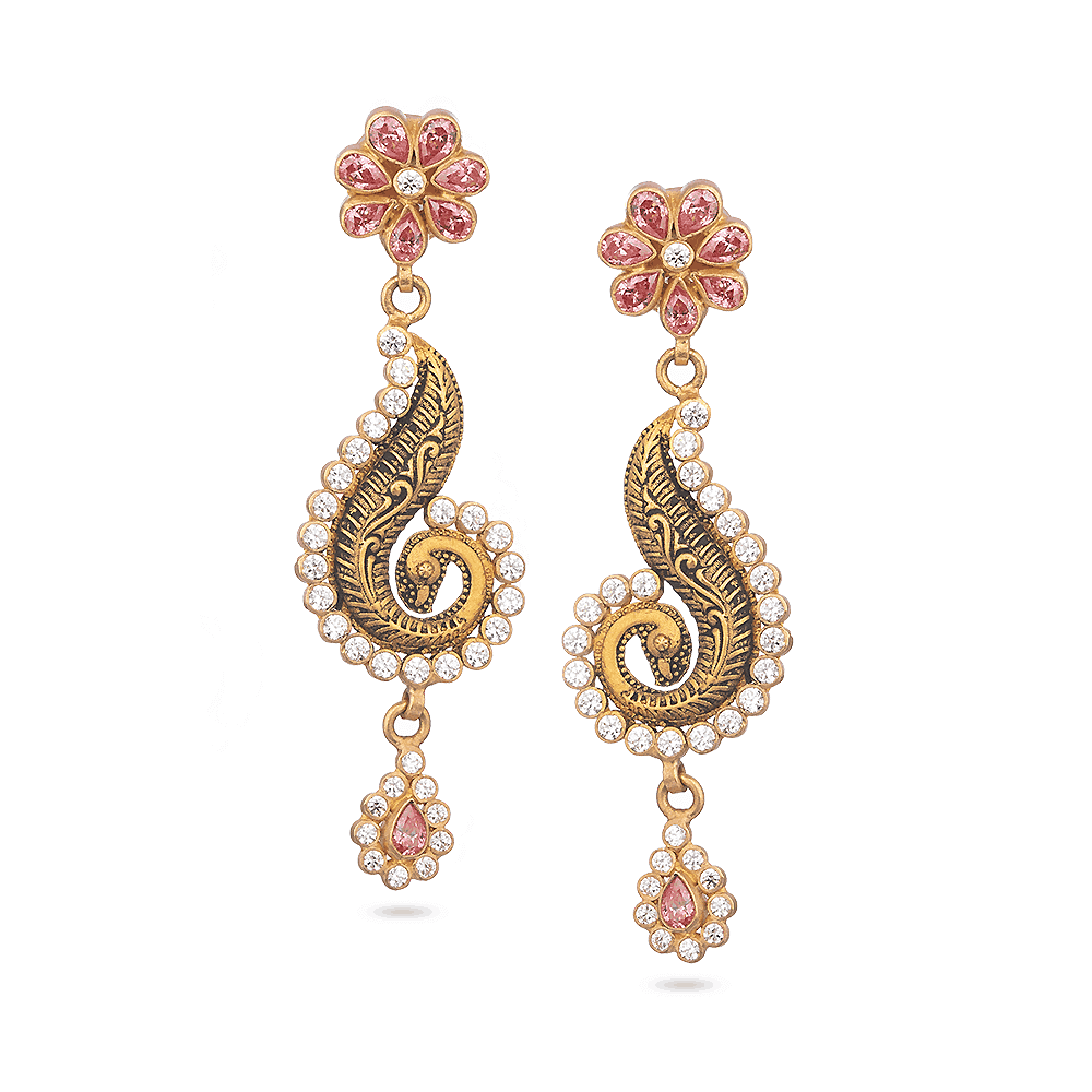 22 Carat Gold Indian Earrings 28878 - 22 Carat Gold Indian Earrings