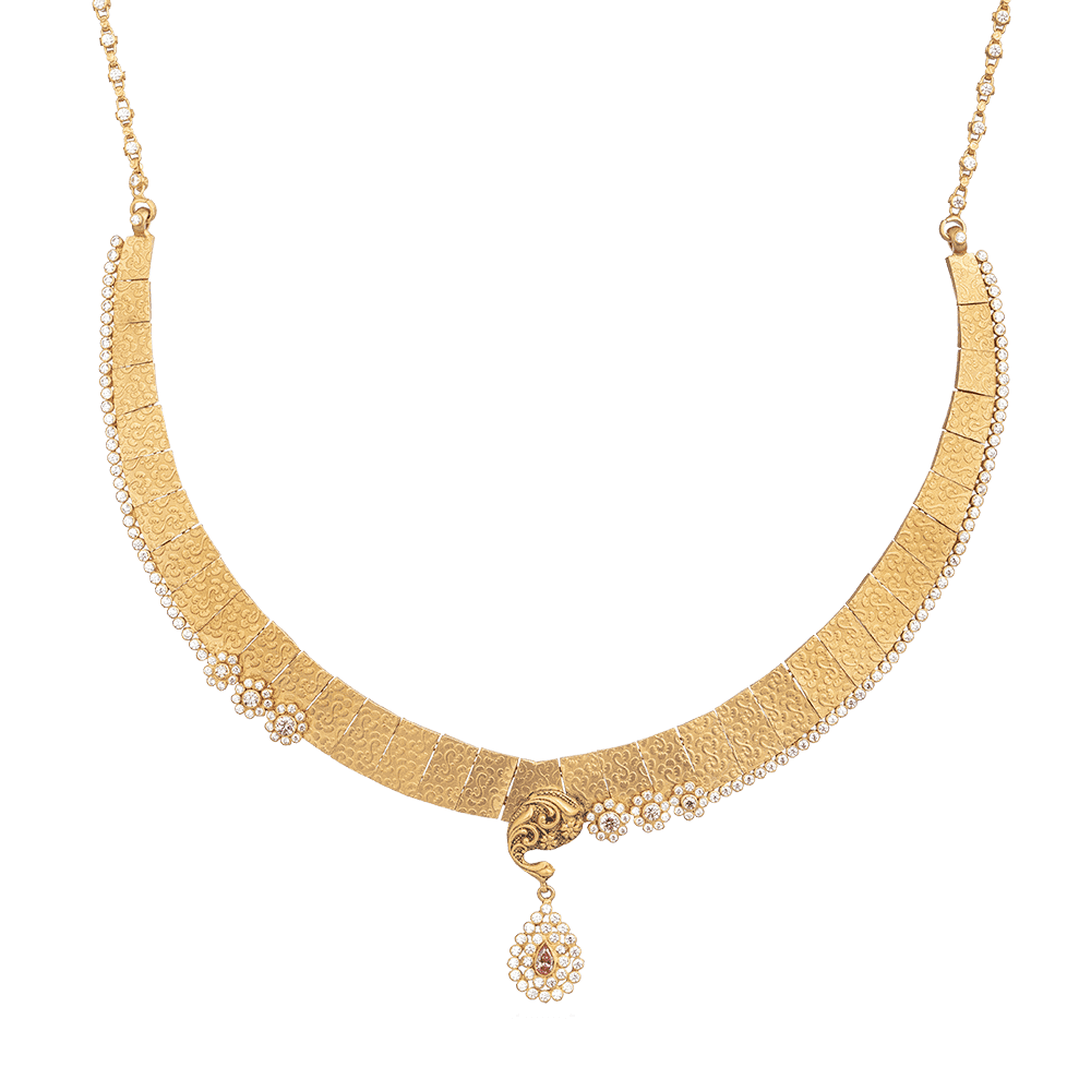 Bridal Necklace In 22 Carat Gold SKU 28897 28898 