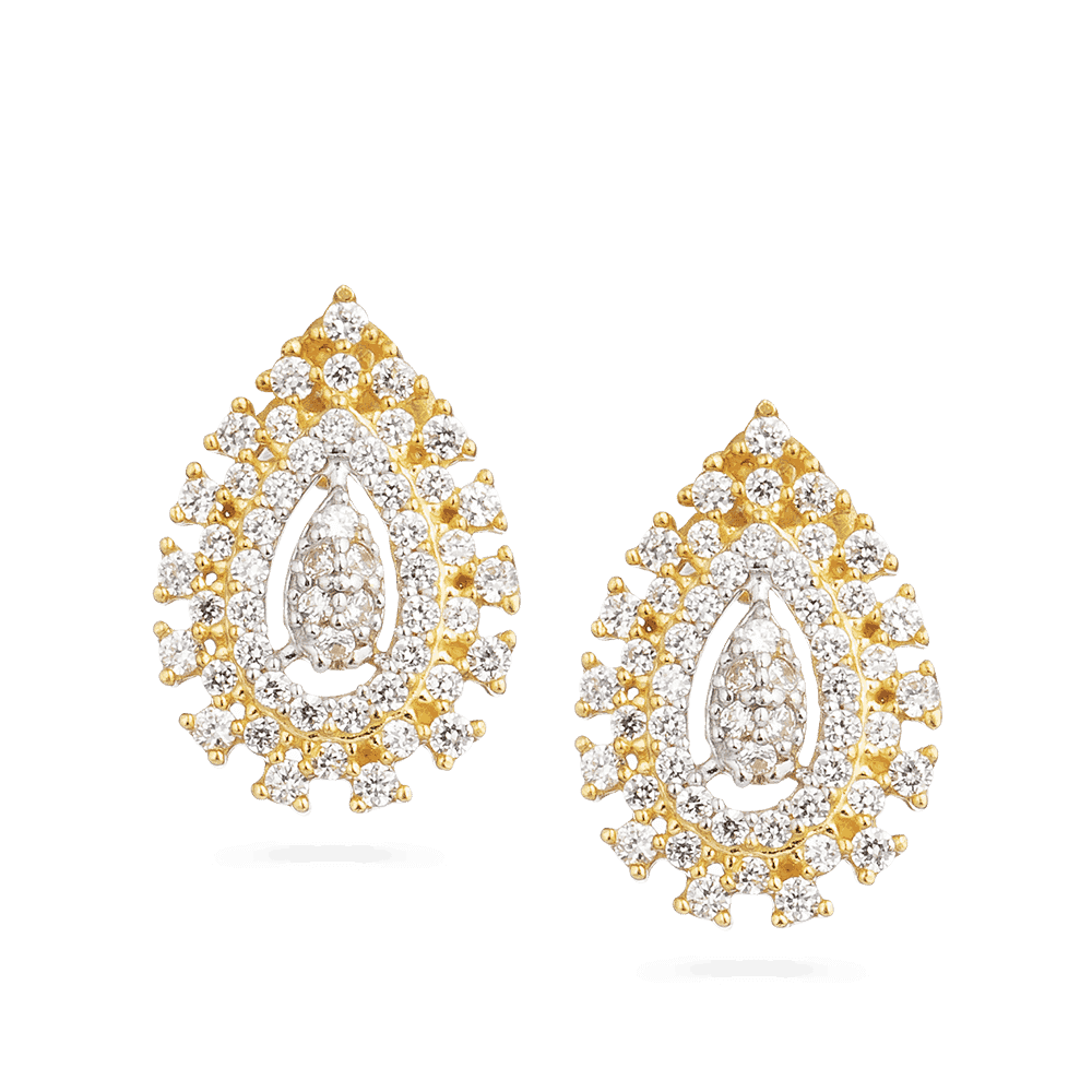 22ct Gold Indian Stud Earring 31720 - 22ct Gold Indian Stud Earring