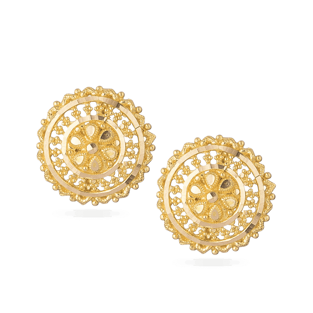 22ct Yellow Gold Stud Earrings 28679 - 22ct Yellow Gold Stud Earrings