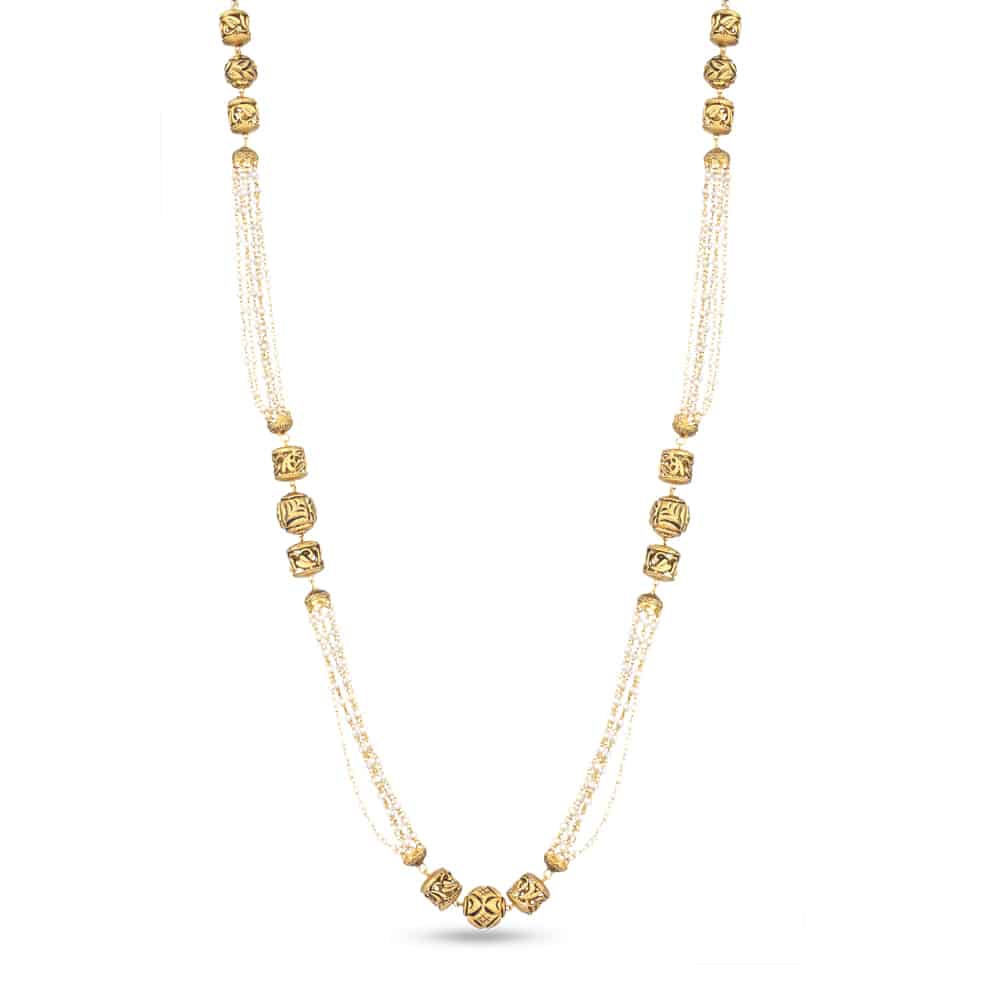22 Carat Gold Pearl Necklace 28498 - 22 Carat Gold Pearl Necklace