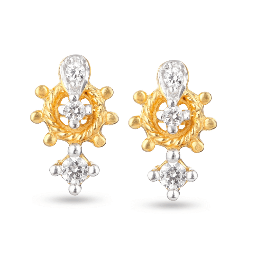 22k Gold Stud Earrings UK 30198 - 22k Gold Stud Earrings UK
