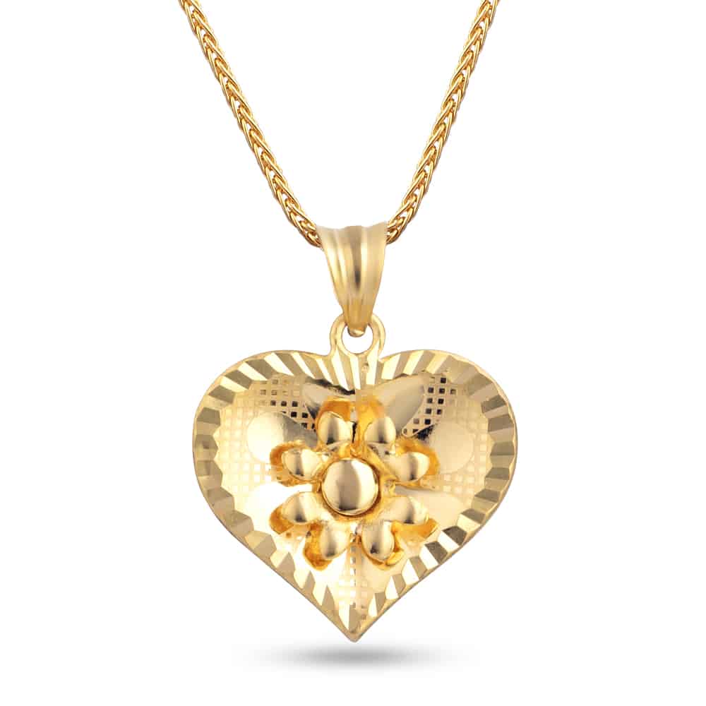 22ct Gold Heart Shaped Filigree Pendant 30345 - 22ct Gold Heart Shaped Filigree Pendant