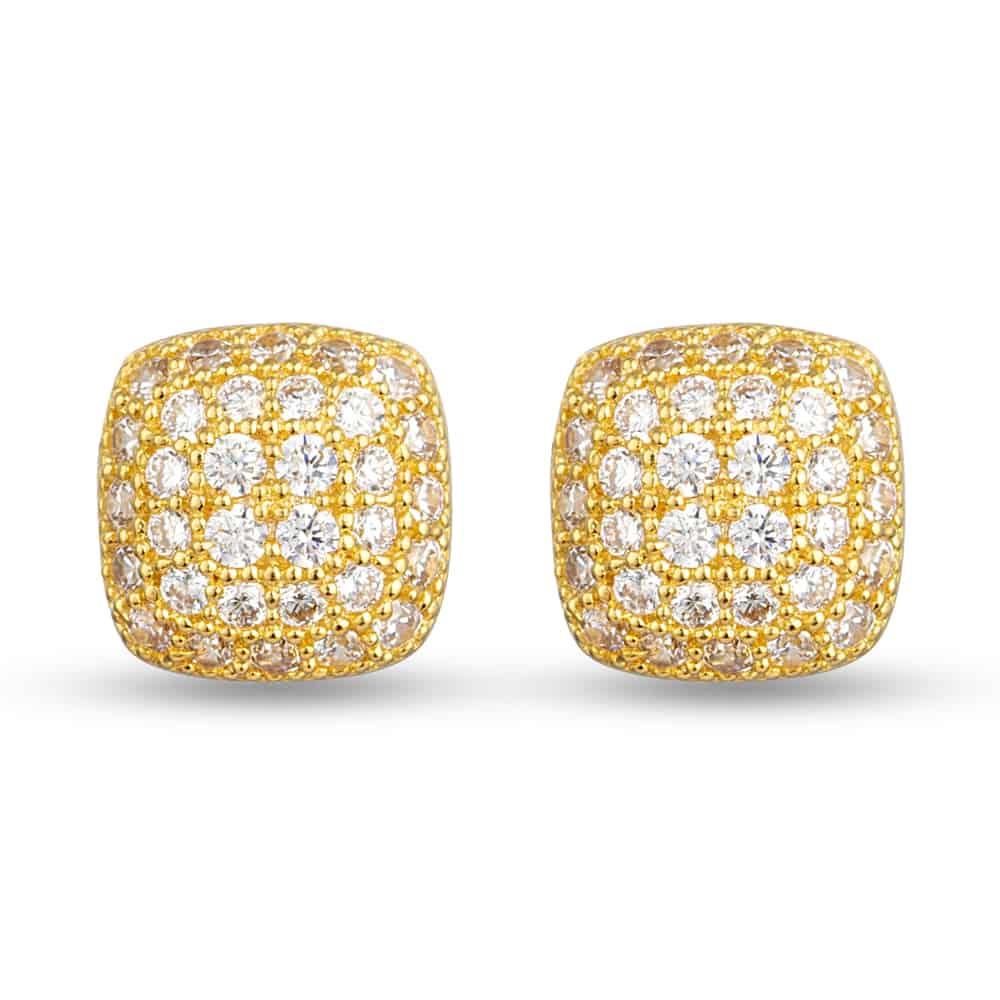 22ct Gold Cubic Zirconia Stud Earring 30356 - 22ct Gold Cubic Zirconia Stud Earring