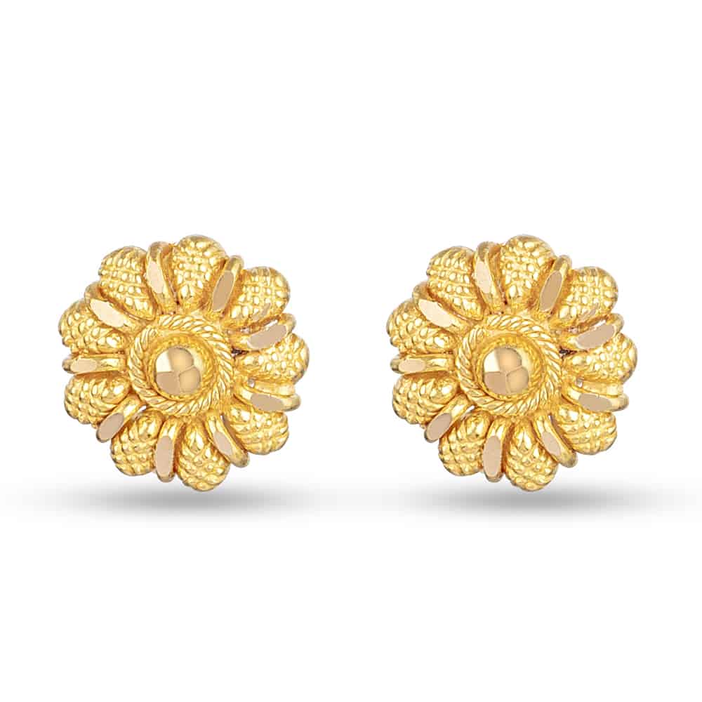 22ct Yellow Gold Stud Earring 30371 - 22ct Yellow Gold Stud Earring