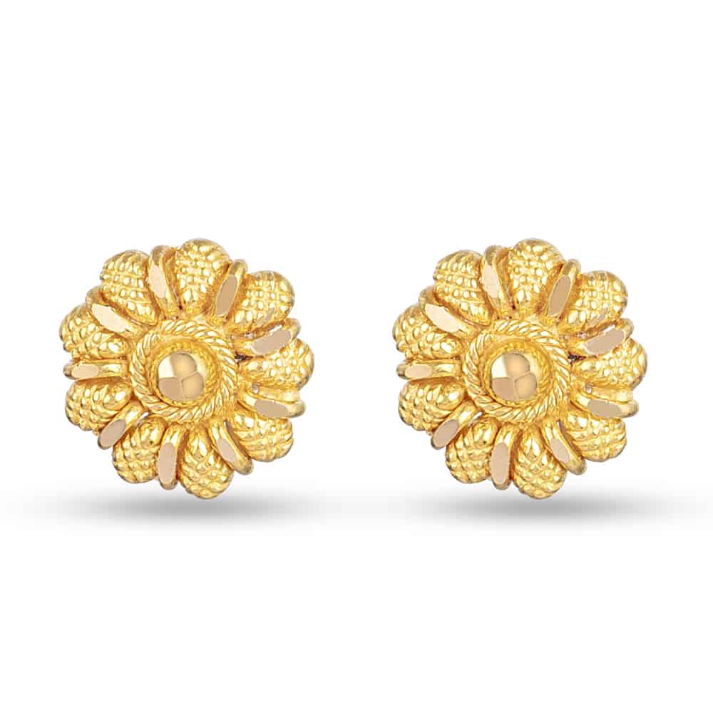 22ct Yellow Gold Stud Earring - £110.00.00 (SKU:30371)