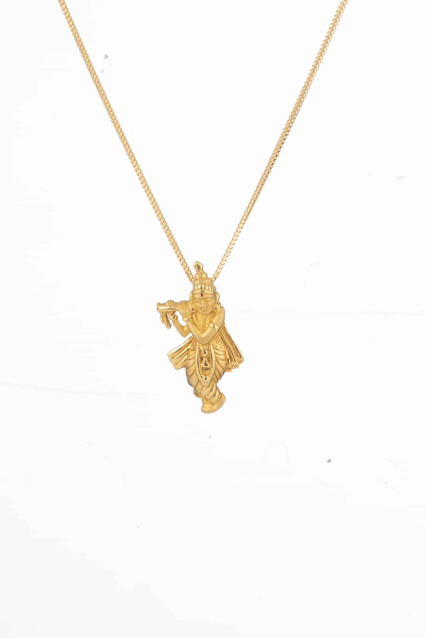 Lord Sri Krishna Gold Pendant - Lord Sri Krishna Gold Pendant