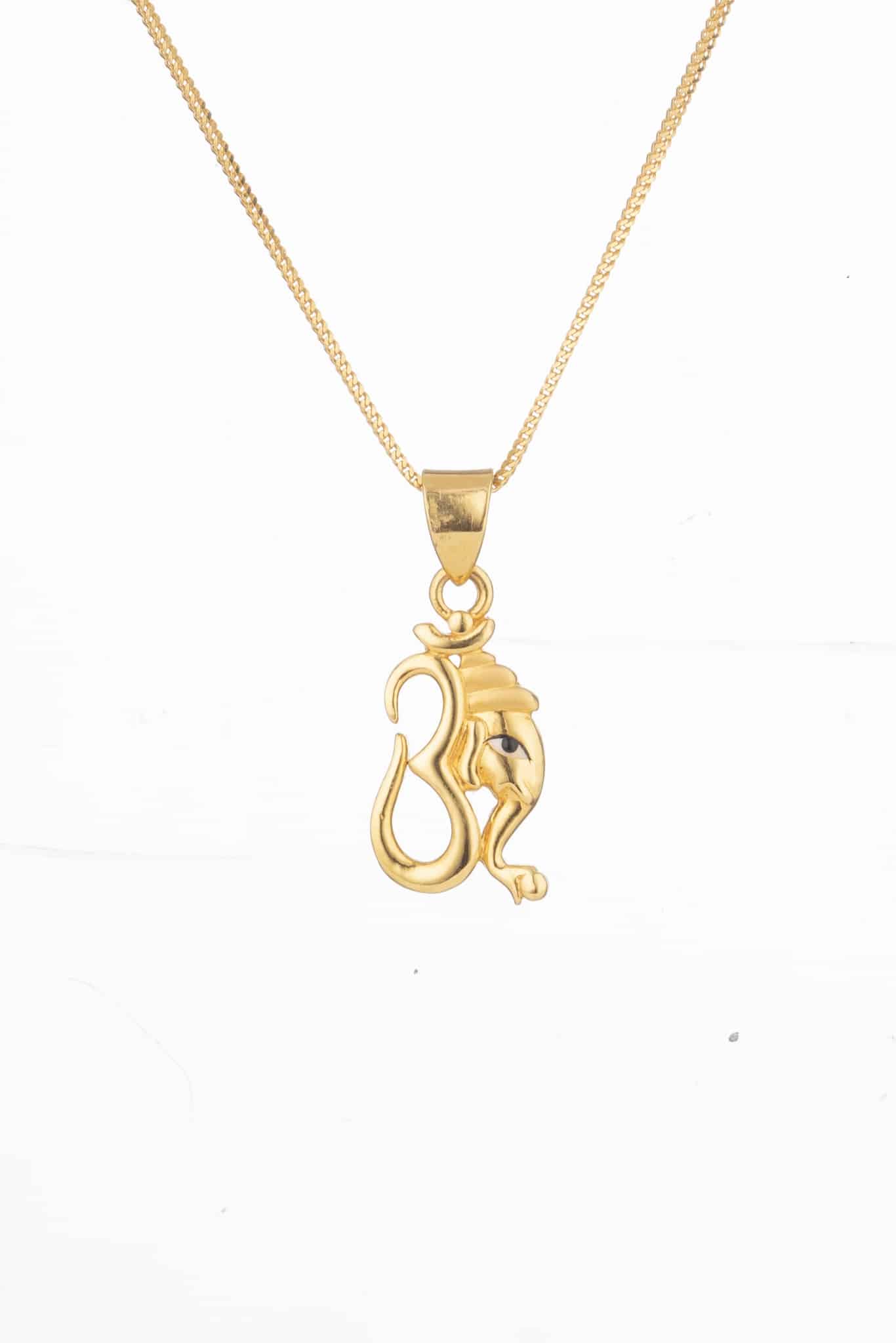 Om ganesh sales pendant gold