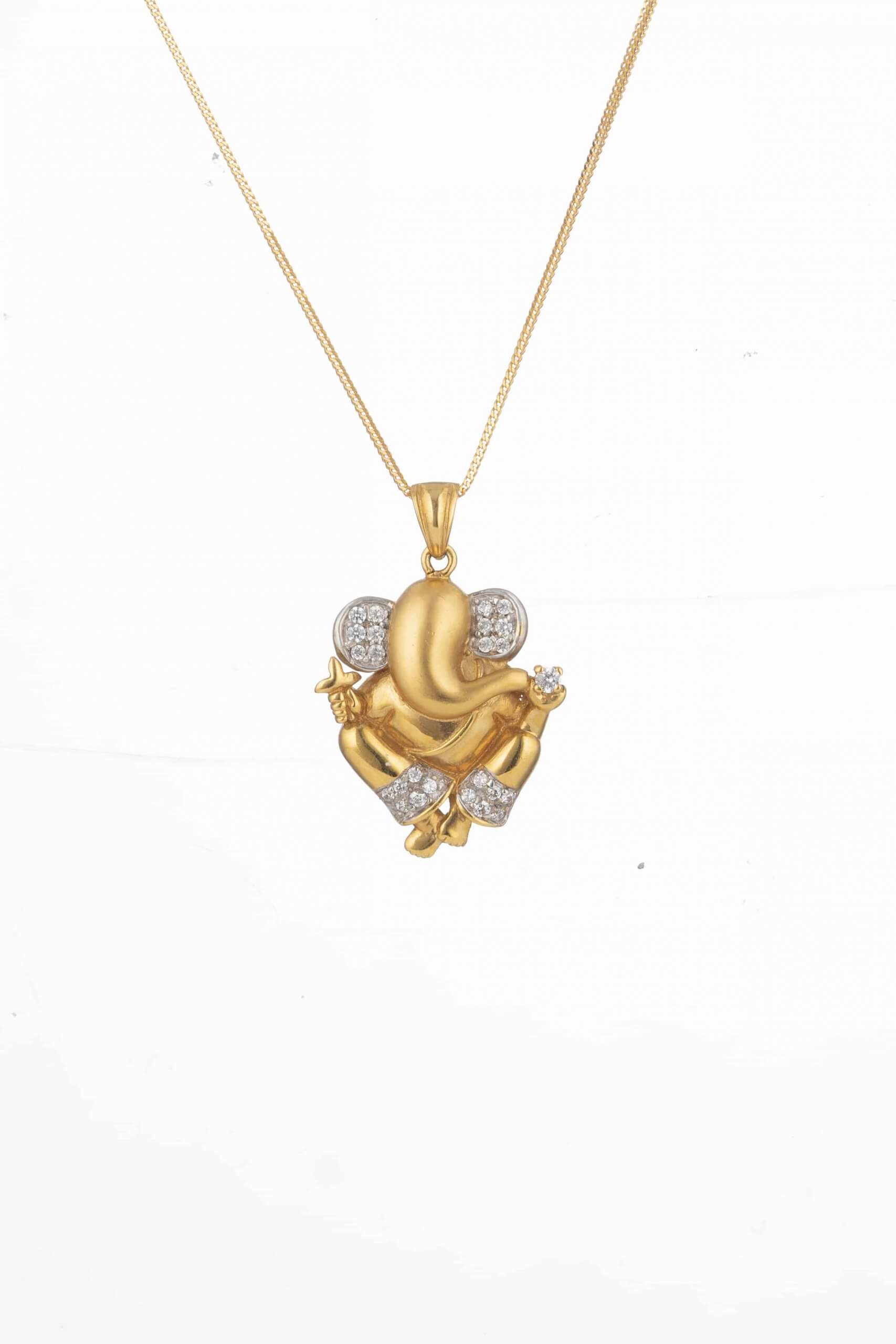 Ganesh ji locket gold discount