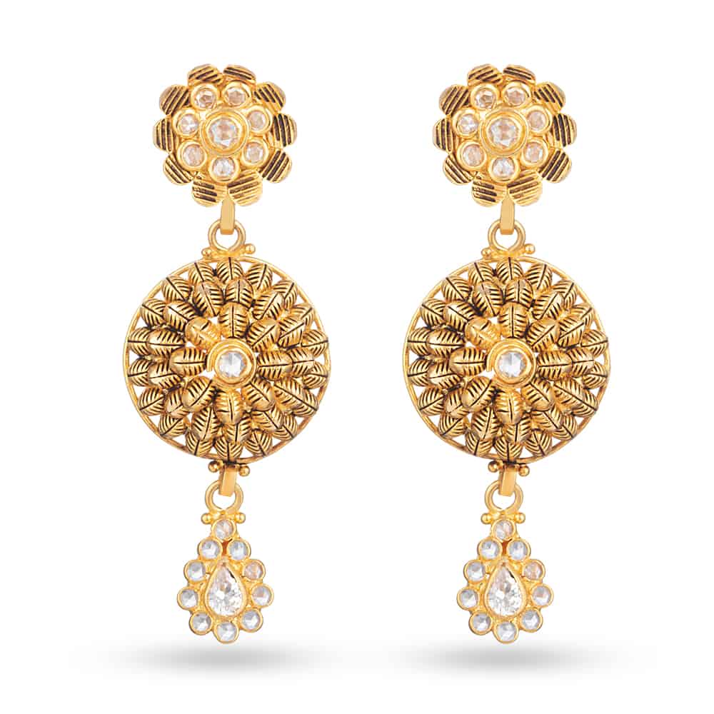 22 Carat Antique Gold Earring 30509 - 22 Carat Antique Gold Earring