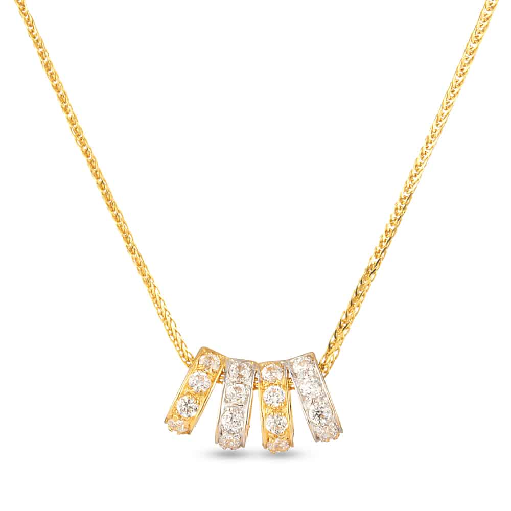 22 Kt Gold Pendant with Cz stones 30329 - 22 Kt Gold Pendant with Cz stones